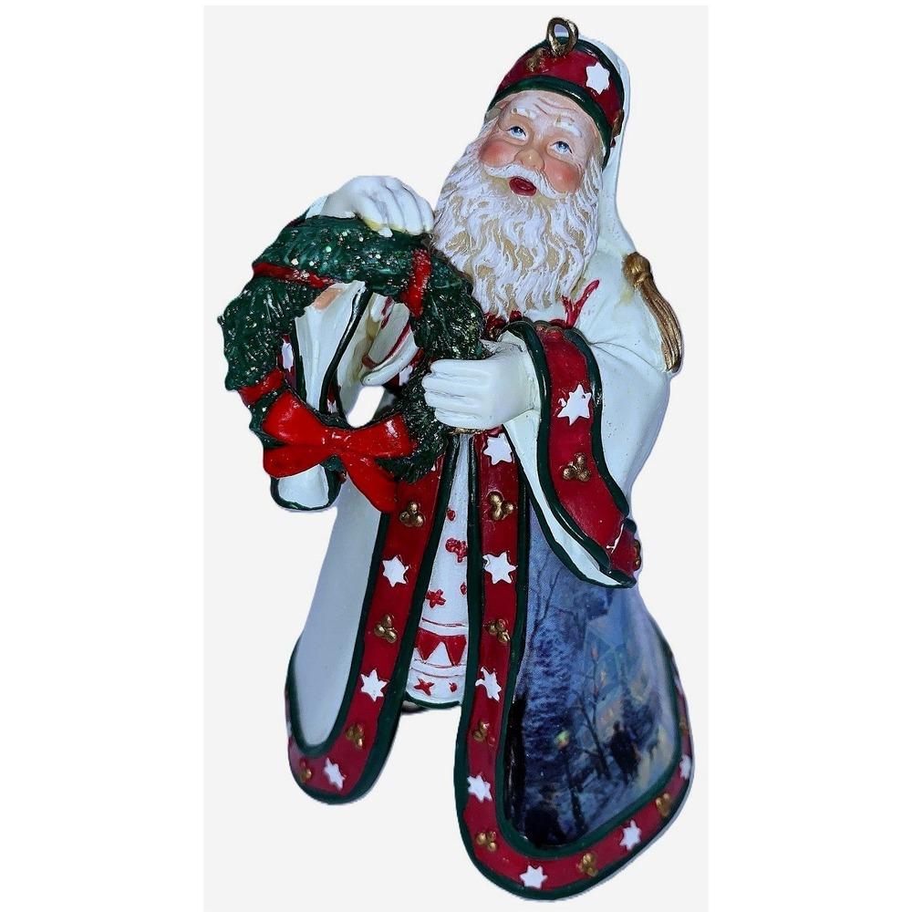 Thomas Kinkade Ashton Drake Old World Santa Christmas Ornament Vtg 2003 VGUC